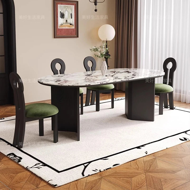 Mesa de comedor Cena Lujo Diseño nórdico Muebles para el hogar Muebles vintage modernos para sala de estar Cocina Hotel Muebles Conjuntos Restaurante