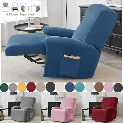 Housse de canapé inclinable extensible en velours doux Lazy Boy Housses de fauteuil élastiques antidérapantes Housses de canapé tout compris pour le salon