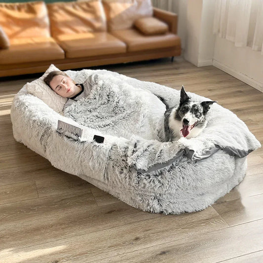 Soft Plush Queen Size Single Sofa Sofa Pop Queen Size Adult Oval Warm Imitation Pet Bed Nest Cozy Lazy Beanbag