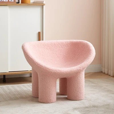 Silla con patas de elefante MOMO para niños, diseño nórdico, individual, sencilla, creativa, con asiento de terciopelo de cordero, taburete de elefante