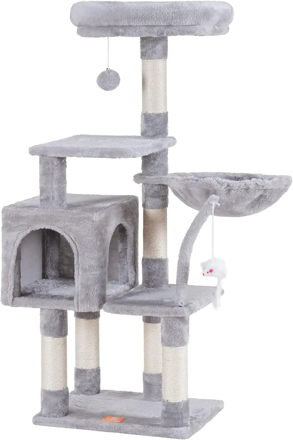 Cadre d'escalade pour chat de compagnie Tour pour chat en sisal en bois de haute qualité Griffoir Nid pour chat Tout-en-un Grands jouets d'escalade pour chat