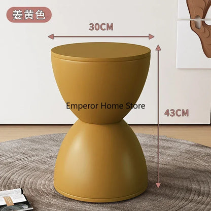 Round Stool Children Plastic Shoe Changing Coffee Table Low Stool Dresser Chair Hourglass Shaped Entrance Hall Furniture 발받침