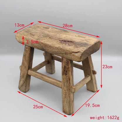 Old Chinese Kitchen Stool, Mortise and Tenon Jointed Stool, Small Functional Table, Kids Chair