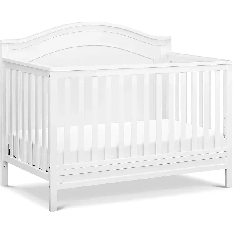 Cama para niños pequeños, cuna convertible 4 en 1 DaVinci Charlie en color blanco, con certificación Greenguard Gold, cama para niños