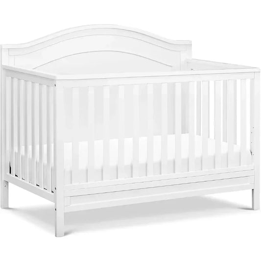 toddler bed ，DaVinci Charlie 4-in-1 Convertible Crib in White, Greenguard Gold Certified ， kids bed