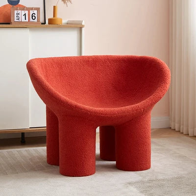 Silla con patas de elefante MOMO para niños, diseño nórdico, individual, sencilla, creativa, con asiento de terciopelo de cordero, taburete de elefante