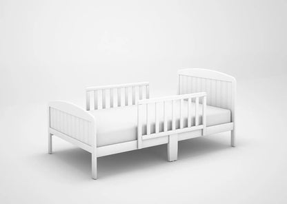 Lit pour tout-petits, lit de transition moderne en bois massif pour enfants avec barrières pour chambre d'enfants avec 2 sécurités