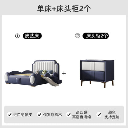 Loft Boys Modern Double Bed Frame Wood Design Luxury Queen Double Bed Children Baby Camas De Dormitorio Furniture For Bedroom