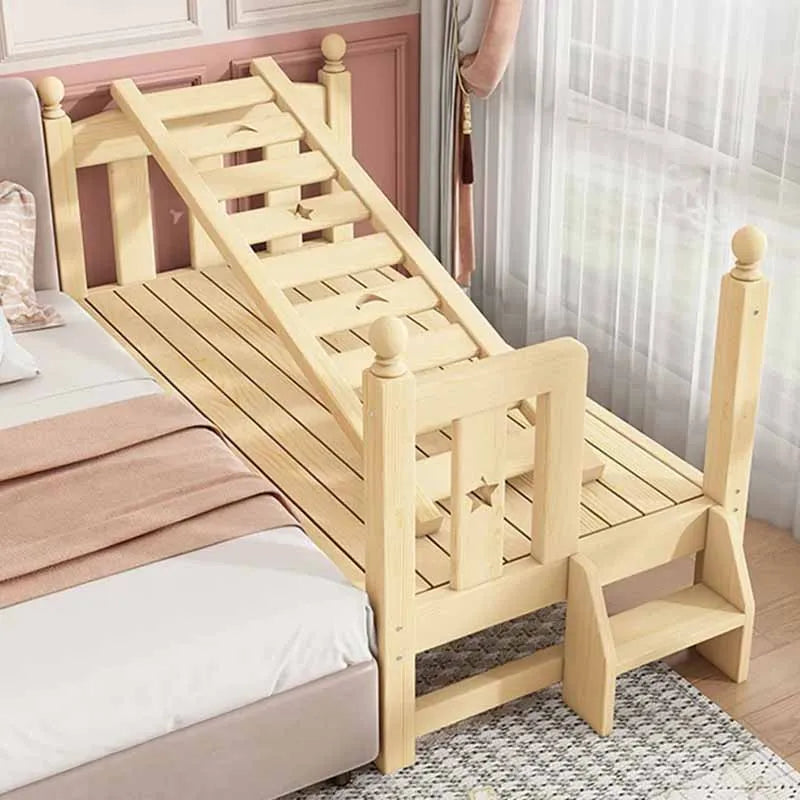 Juego de cama individual de seguridad para niños con barandilla de madera de lujo para niños, camas para niñas, juego pequeño, literas, multifuncional, decoración del hogar