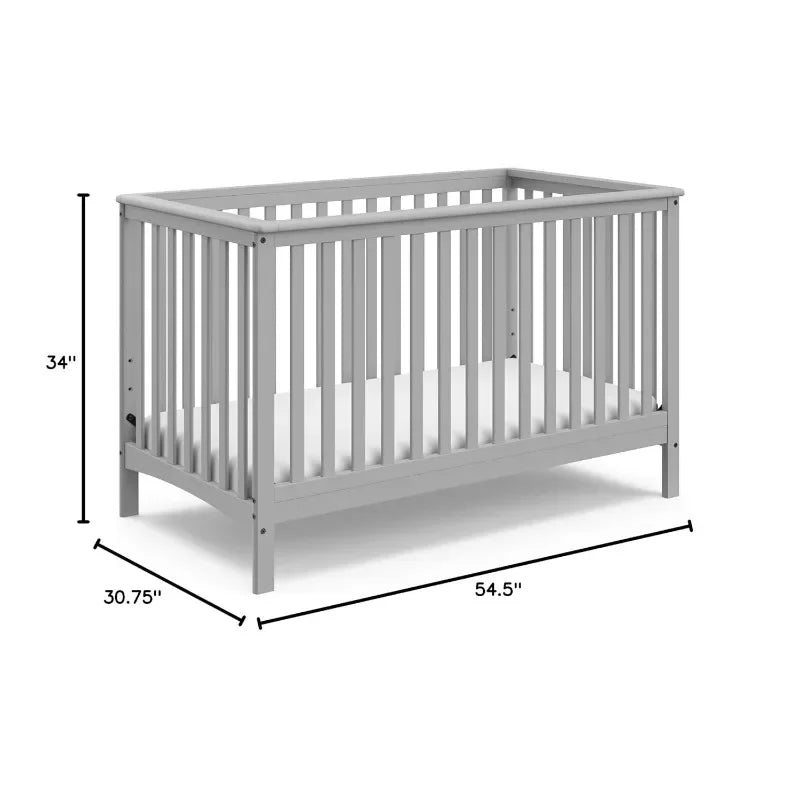 Storkcraft Hillcrest 4-in-1 Convertible Crib (Black) - Converts to Daybed, Toddler Bed, and Full-Size Bed