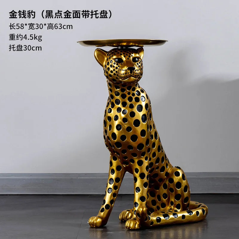 Leopard Floor Display Large Storage Tray Living Room Sofa Next To Decoration Housewarming Gifts