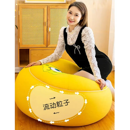 Lazy Sofa Bean Bag Can Lie Can Sleep Network Red Sofa, Children's Cartoon Particles Filled Balcony Single Lazy Recliner