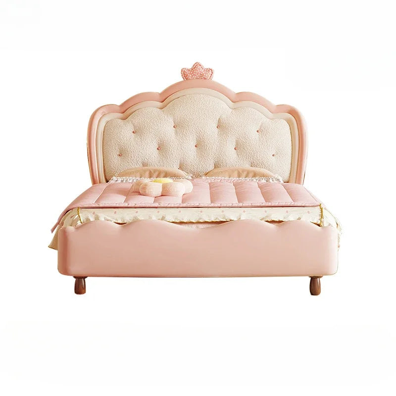 Cadre de lit double pour filles, joli et moderne, élégant, princesse, mignon, léger, de luxe, pour enfants, loft, villa, lit pour enfants, meubles de chambre à coucher