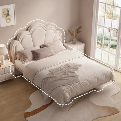 Lit double moderne pour filles de princesse, loft de luxe pour enfants, cadres de lits pour bébé, Queen, blanc, meubles Cama De Casal pour chambre à coucher