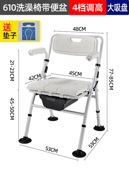 Portable Foldable Bathroom Chair Metal Plastic Children Elderly Hallway Shower Stool Bedroom Cabeceros Postmodern Furniture