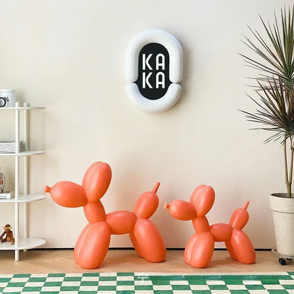 Taburete bajo con forma de globo nórdico para perro, silla con forma de cachorro de dibujos animados, cambiador de zapatos, para decoración de sala de estar de jardín de infantes, muebles otomanos