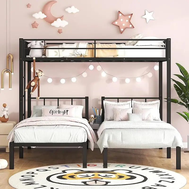 Metal Bunk Bed Set for Kids and Teens Over Twin