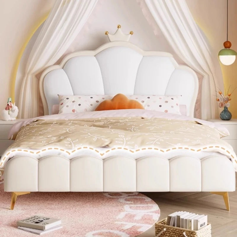 Pretty Modern Childrens Bed Elegant Leather Luxury Comferter Bed Solid Wood Camas De Dormitorio Bedroom Set Furniture