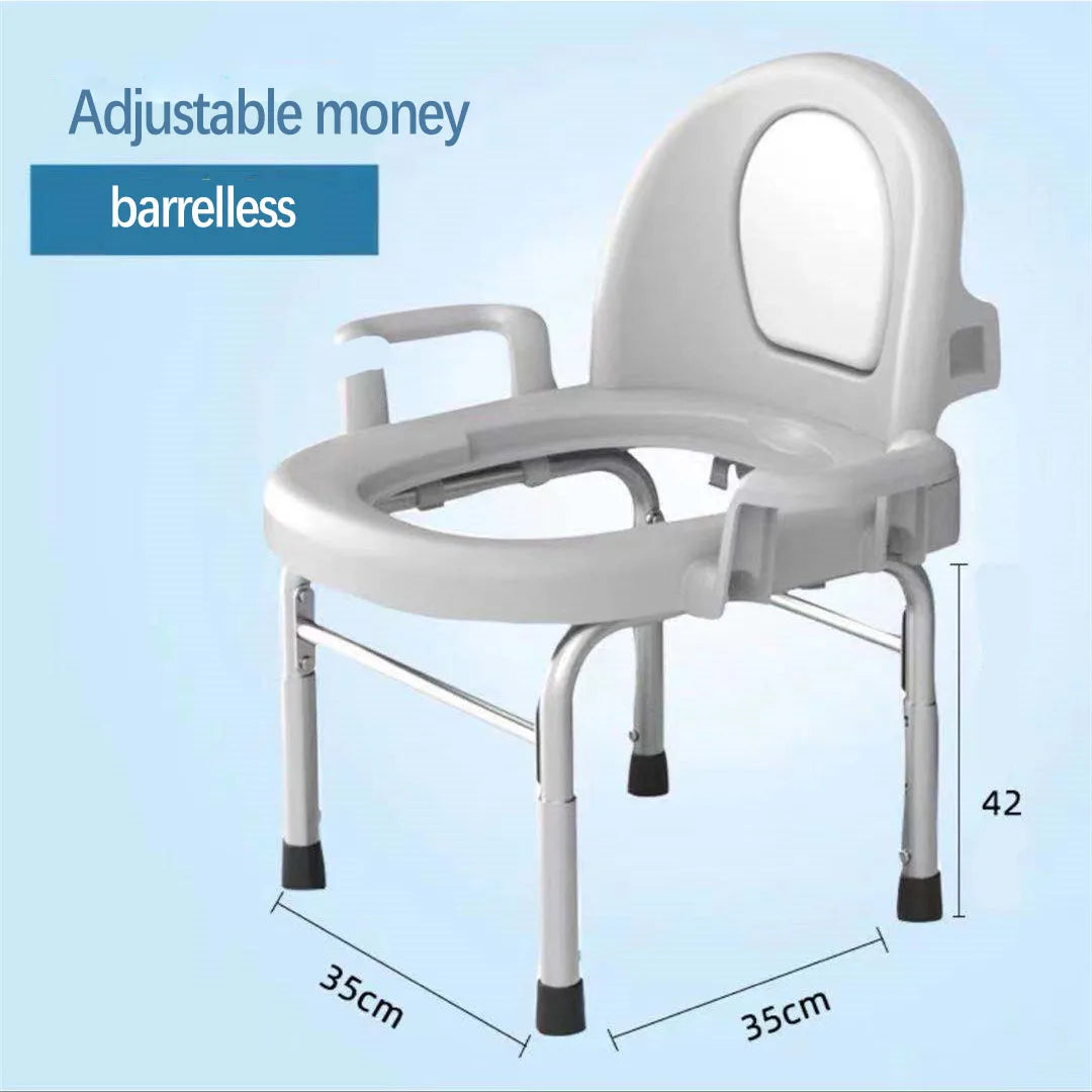 Silla de baño portátil, taburete para sentarse, silla para ancianos, embarazadas, niños, inodoro portátil en cuclillas, asiento de inodoro junto a la cama, antideslizante