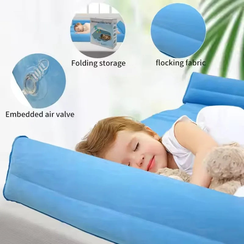 New 3-side Travel Inflatable Bed Bumpers Kids Baby Sleep Blow-up Bed Rails Three Sides Toddler Inflatable Bed Rail Anti Drop