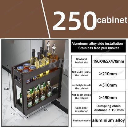 Gabinete de cocina y canasta de esquina de almacenamiento Estante para platos de condimentos incorporado Estante para platos extraíble completamente abierto y giratorio Suministros de almacenamiento