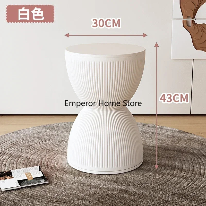 Round Stool Children Plastic Shoe Changing Coffee Table Low Stool Dresser Chair Hourglass Shaped Entrance Hall Furniture 발받침