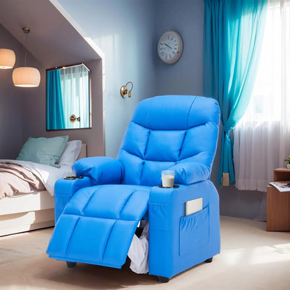 Sillón reclinable de cuero para niños de 3 a 12 años