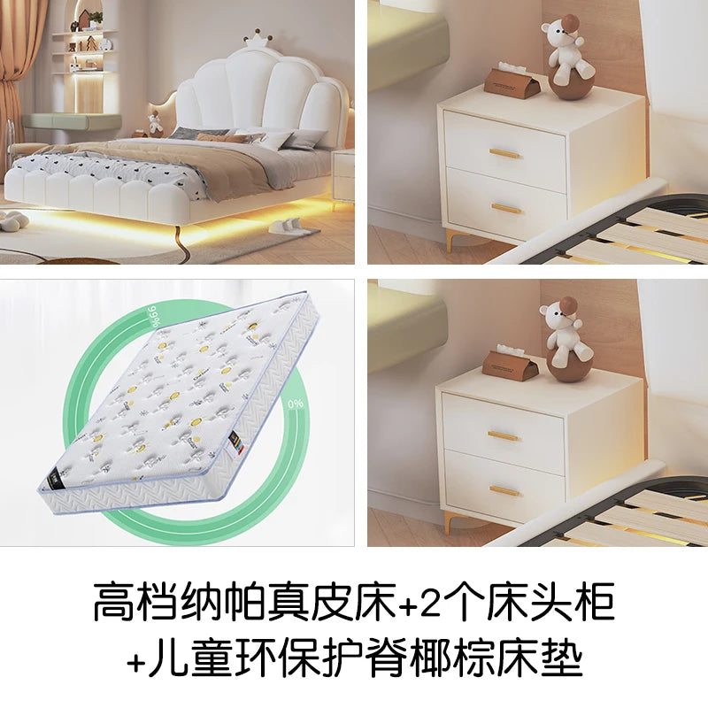 Princess Modern Children's Bed Elegant Pretty Light Luxury Children Beds Queen Size Camas De Dormitorio Furniture Home