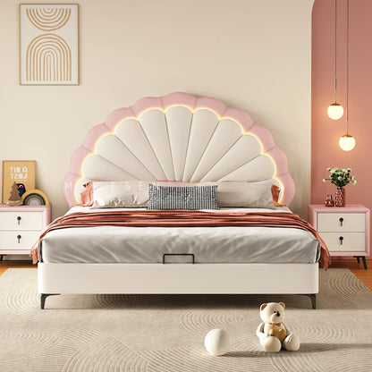 Cama infantil de lujo de cuero, moderna y bonita, estilo loft, cabecero de cama de princesa, cómoda, juego de dormitorio infantil, muebles