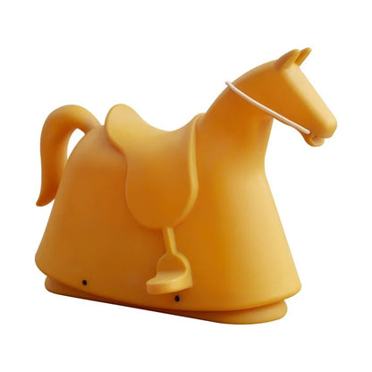 Cheval à bascule scandinave pour enfants, tabouret créatif en filet rouge, chaise de poney de dessin animé, chaise à bascule de modélisation animale pour maternelle