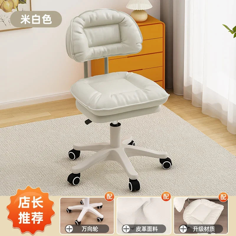 Small Stool with Universal Wheels for Home Use Children Walking with Wheels Backrest Chair 의자 식탁의자 Kitchen Living Room 가구