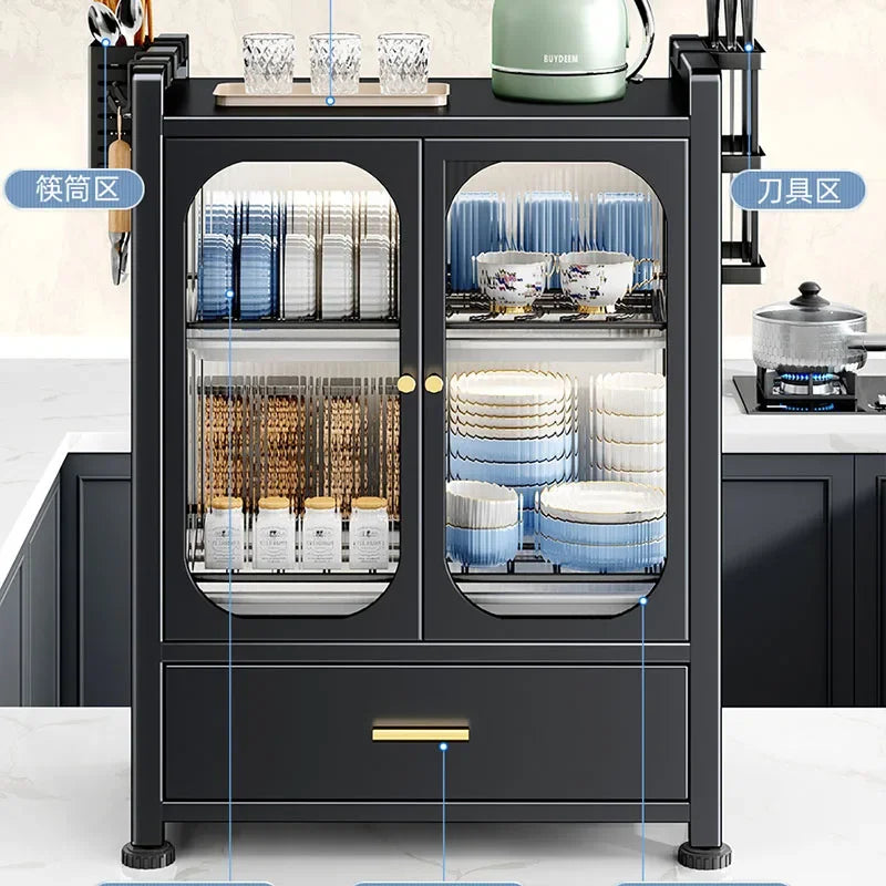 Buffet Cuisine Rangement et organisation Entrée Hall Maison Meubles Vitrine Vitrines Meuble buffet mobile complet Home LT