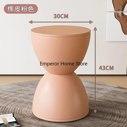 Round Stool Children Plastic Shoe Changing Coffee Table Low Stool Dresser Chair Hourglass Shaped Entrance Hall Furniture 발받침