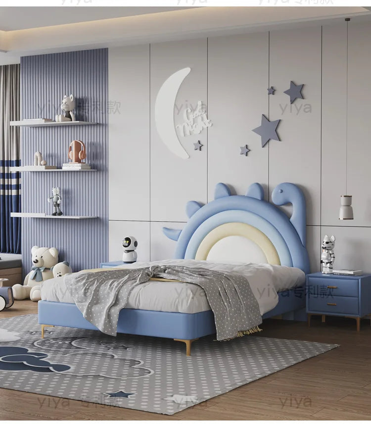 Lit double pour enfants unique et moderne, joli lit mezzanine nordique confortable pour enfants, meubles de chambre à coucher de luxe Cama Infantil