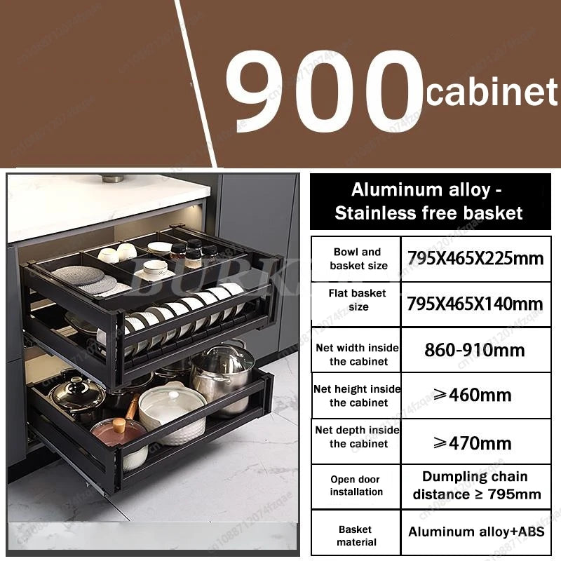 Gabinete de cocina y canasta de esquina de almacenamiento Estante para platos de condimentos incorporado Estante para platos extraíble completamente abierto y giratorio Suministros de almacenamiento