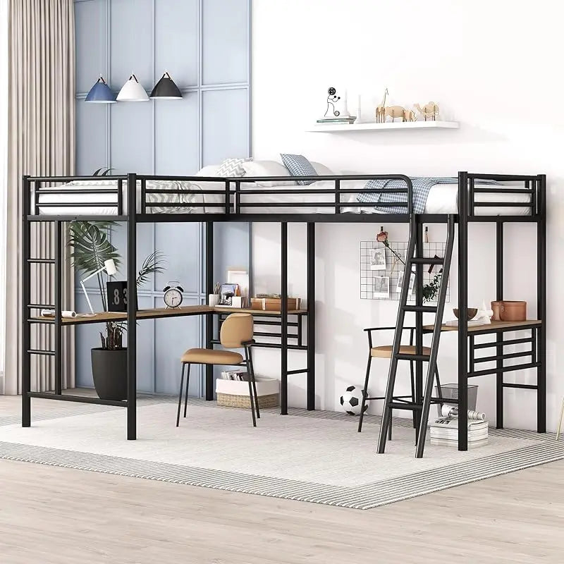 Metal Bunk Bed Set for Kids and Teens Over Twin