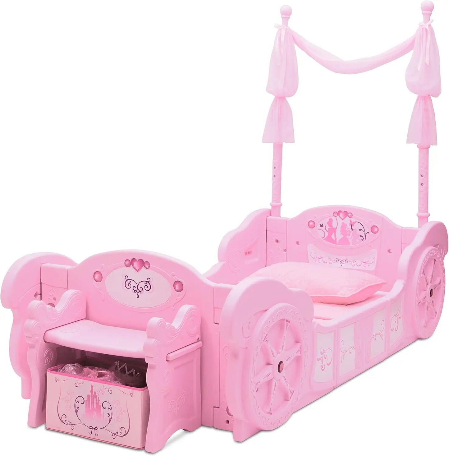 Princess Carriage Toddler-To-Twin Bed