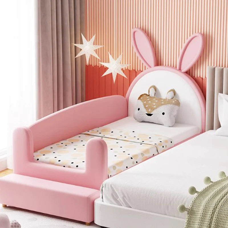 Cama de lujo para niñas de princesa, color rosa, cómoda, loft, moderna villa, para niños, muebles para el hogar