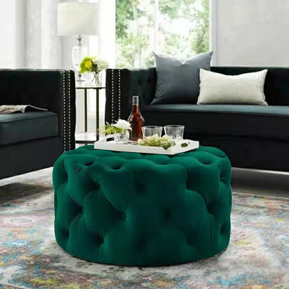 Tabouret de sol en velours nordique Canapé d'angle Chaise ronde Tabouret de vanité Design Grand pouf pouf doux Tabouret bas pour enfant Meubles de luxe