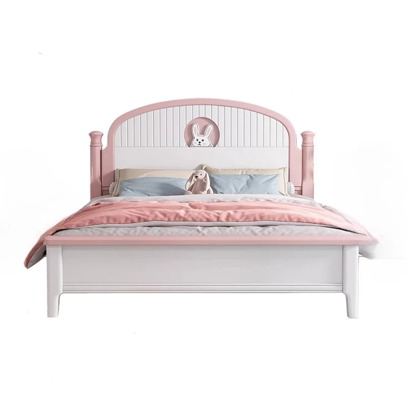 Cama infantil rosa para niñas, bonita y moderna cama de princesa cómoda, loft para niños, camas de dormitorio, muebles para el hogar