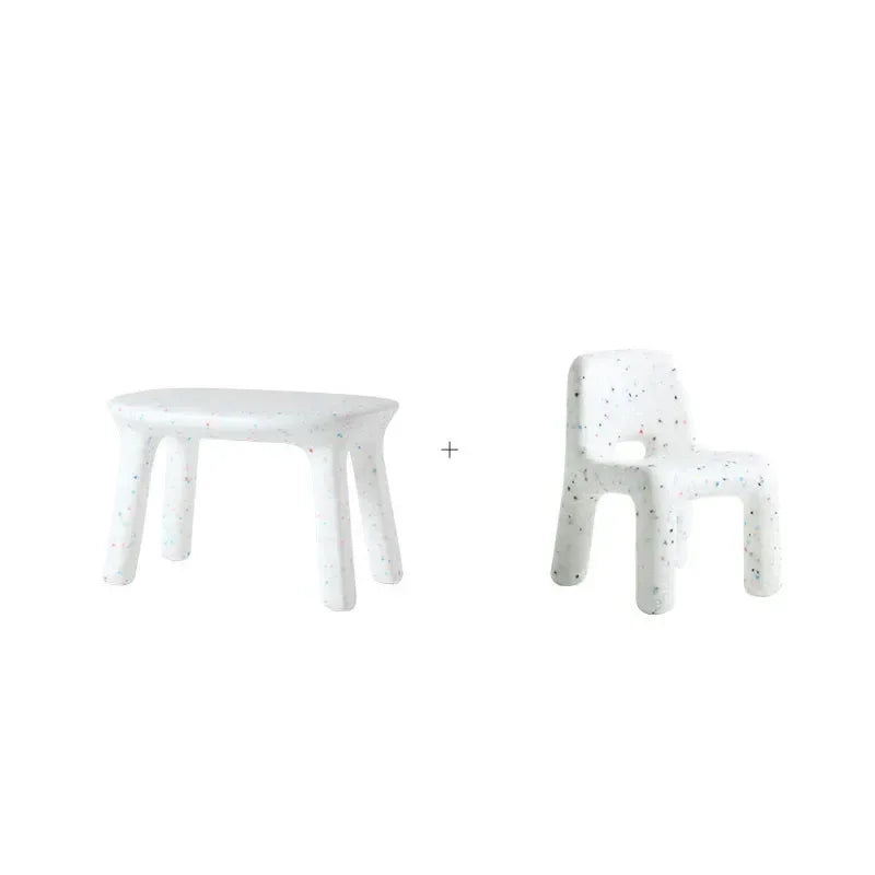 Ensemble table et chaises d'étude en plastique pour enfants, table, chaise, tabouret, jardin d'enfants, plastique, solide et durable