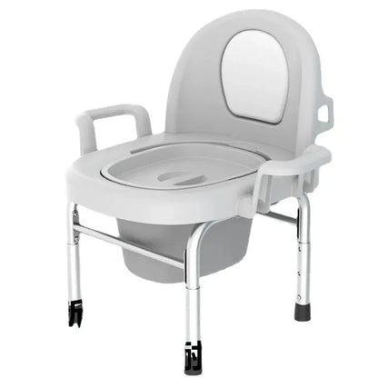 Silla de baño portátil, taburete para sentarse, silla para ancianos, embarazadas, niños, inodoro portátil en cuclillas, asiento de inodoro junto a la cama, antideslizante