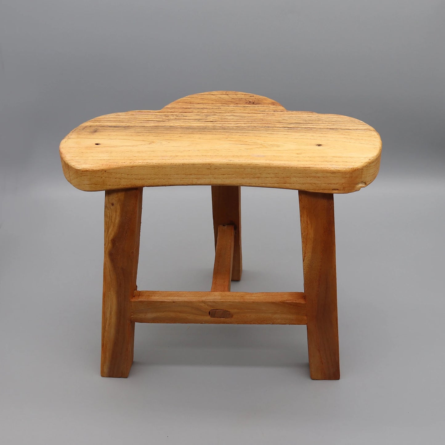 Petit tabouret nuage en bois massif recyclé, chaise pour enfants, petite table d'appoint