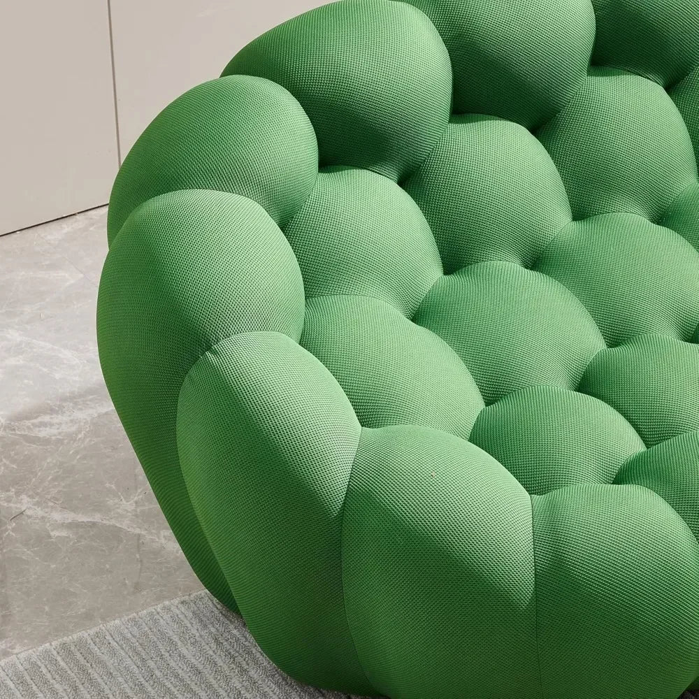 Sofá moderno y cómodo para el suelo, sillón individual tapizado, sillón tipo puf con burbujas y material textil 3D