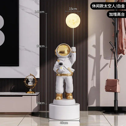 Lampe lunaire pouvant émettre de la lumière, ornements d'astronautes, décorations de salon, grande tirelire, projection de ciel étoilé, cadeau d'anniversaire