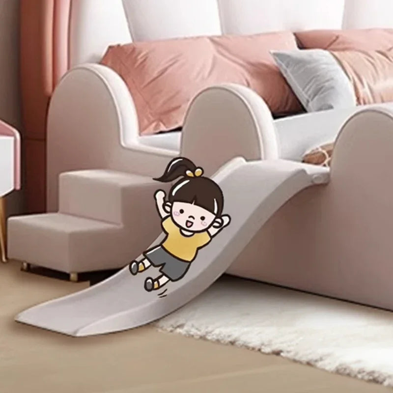 Marco de cama doble de princesa bonita para niñas, cama infantil de madera maciza moderna de lujo, loft, villa, camas de dormitorio, juego de muebles para dormitorio