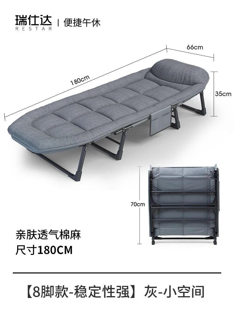 Portable Folding Bed Beauty Floor Kids Travel Folding Bed Bedroom Metal Foldable Wall Letto Pieghevole Minimalist Furniture