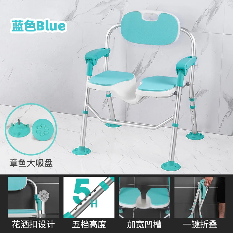 Silla de baño para niños que ahorra espacio, accesorios médicos, taburete de masaje para exteriores, taburete de maquillaje, taburete plegable, muebles de salón