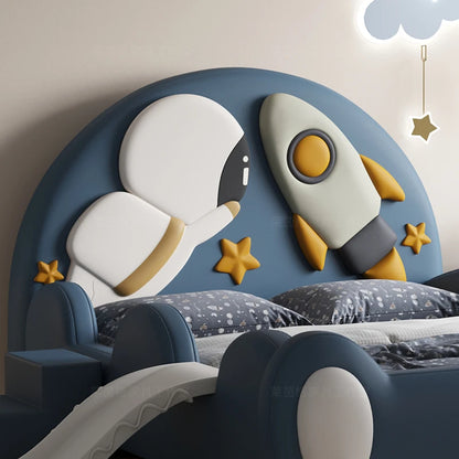 Marco de cama para niños único y de lujo, cabecero de cama tipo loft moderno y cómodo, muebles de dormitorio para niños