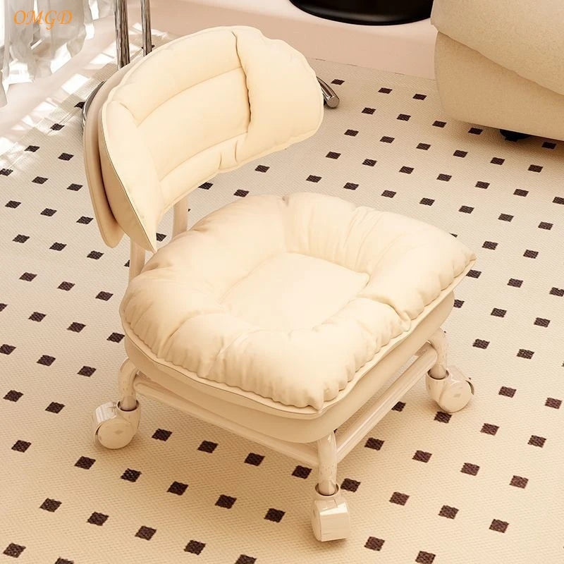 Omgd Universal Wheel Small Stool Household Shoe Bench With Baby God Child With Wheel Bench Seamstress Backrest Chair Tabouret